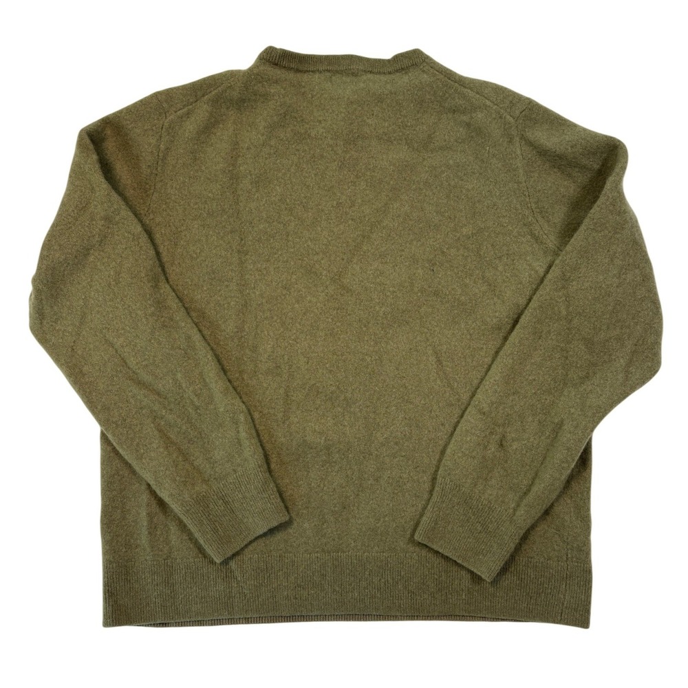 J.Crew Kids XL Olive Green 100% Cashmere Crewneck Sweater Long Sleeve Knit - Picture 2 of 6